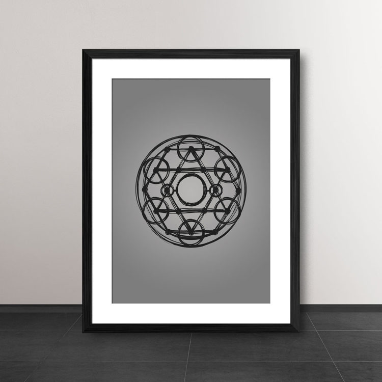 Abstract Sacred Geometry Drawing